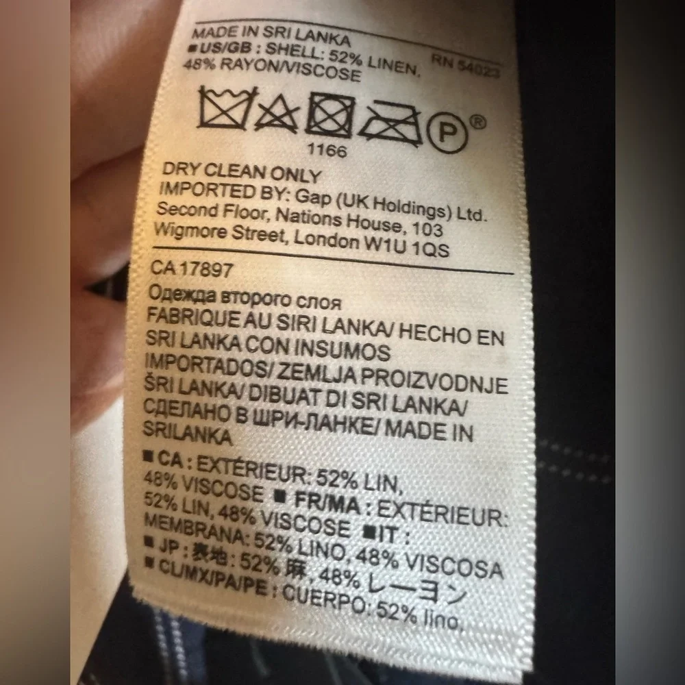 NWT BANANA REPUBLIC LUXE LINEN AVERY VERTICAL STRIPE PANTS SIZE 0 STRAIGHT‎ LEG
